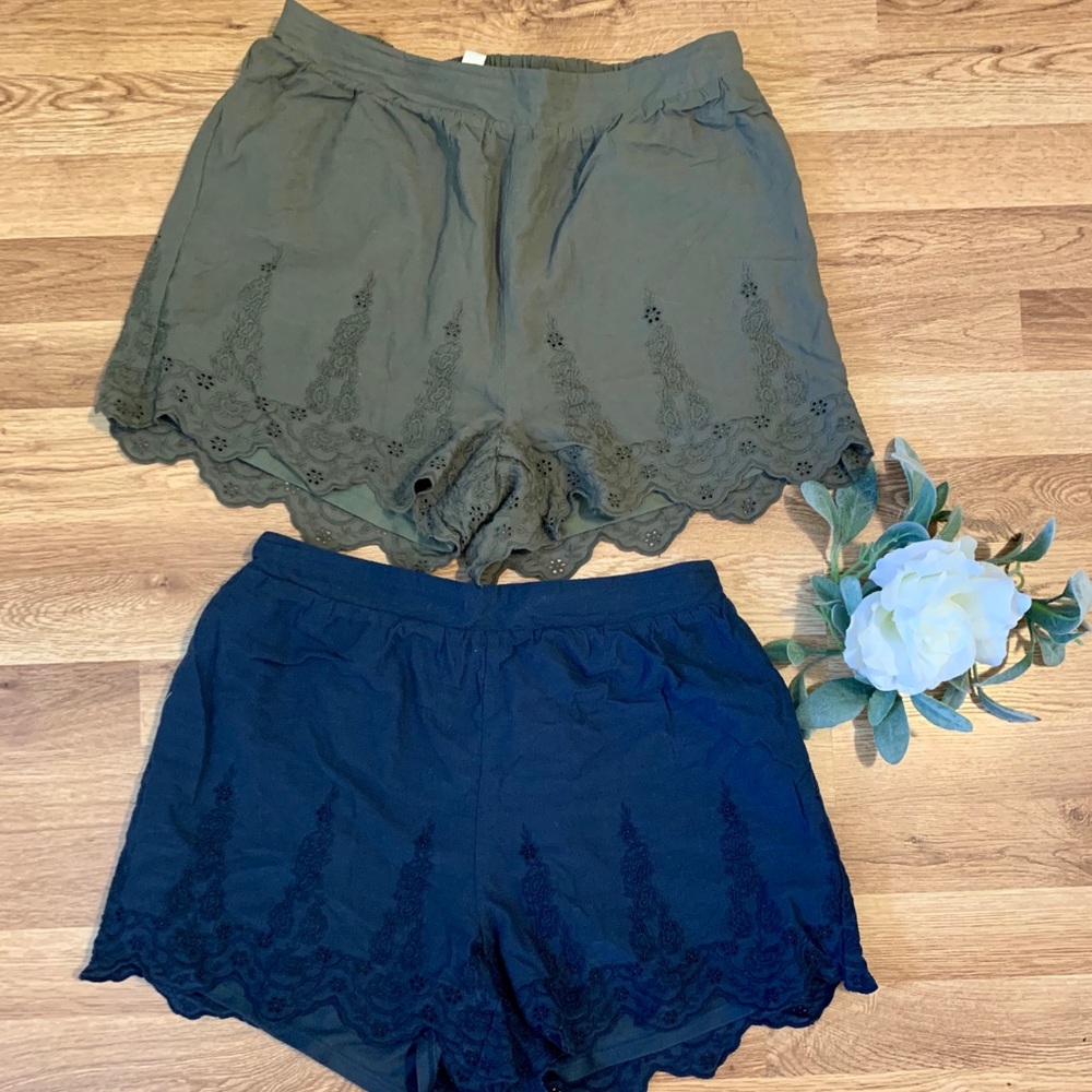 LC Navy and Olive shorts like new